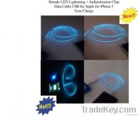 LED Lightening + Authentication Chip Data Cable USB for Apple for iPho