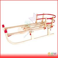 Foldable Wooden snow sledge with backrest (2015)