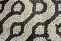 mosaic pebble tile, mosaic pebble mesh floor pebble mat/tile