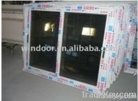 PVC sliding tinted glass window