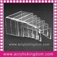 folded clear acrylic display