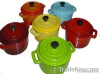 Enameled cast iron casserole