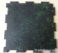 Jigsaw Interlocked Rubber Flooring For Gym