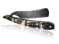 Damascus Steel Straigth Blade Razor