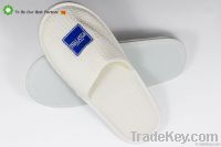 Close toe hotel terry towel slipper, OEM Waffle small check slippers,