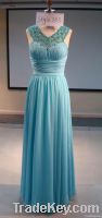 V-neck floor-length dress