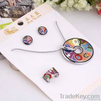 newest design Russian enamel jewelry set