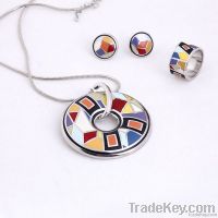 manufacture hot selling newest western enamel jewelry set