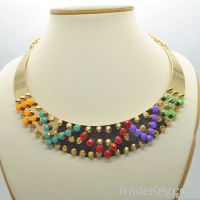 Fashion cross necklace with stones