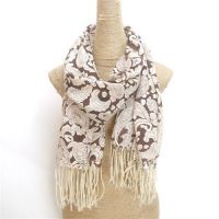 winter warm paisley print wool scarf