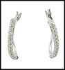 Sterling Silver Micro Pave Hinged Hoop Earrings,Earring Vners,Jewelry Fashion