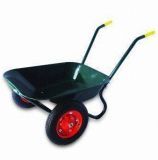 Steel Tray Wheelbarrow with Twin-Wheel and 100kg Load Capacity