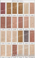 Molded MDF Door Skin with Wood Veneer-Teak (ZY-802)