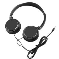 Lightweight Foldable Headband Wired Headphone Student 3.5mm on Ear Headset Customised Headphones Without Microphone