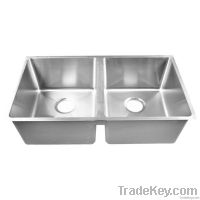 Stainless steel double bowl sink