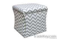 Fabric storage ottoman