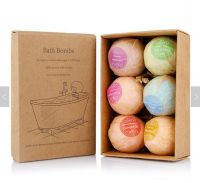 Relaxing Function and Ball Shape OEM ODM Bath Bomb salt with gift box