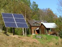 Completed 1KW off-grid solar system with batteries and switchable fuction for home use