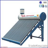 evacuated tube copper coils solar low pressure solar water heater