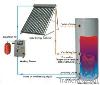 split rooftop vacuum tube solar collector system