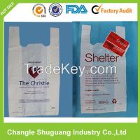 Factory manufacture custom printed plastic charity bag for sale