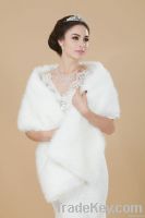 White Faux Fur Special Occasion/ Wedding Shawl