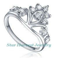 925 sterling silver ring with cz