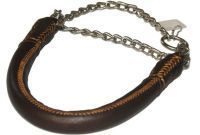 Cow Hide Chain Collar