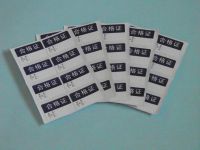 Printing self adhesive die cutting labels