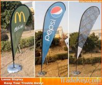 Hot sale promotion feather beach flag banner