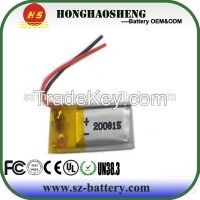 Ultra small 020815 3.7v 9mah rechargeable lithium polymer battery