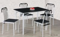 Modern 5pcs Dining Set Durable Dining Table with 4 Nice Dining Chairs 