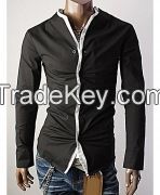 White and black Dress Shirt 100% Cotton