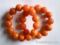 Baltic Amber Beaded Bracelet Round shape