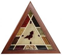 Brown Palissander Clock Spices Triangle 46cm