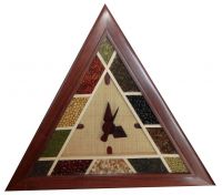 Red Palissander Clock Spices Triangle 46 cm