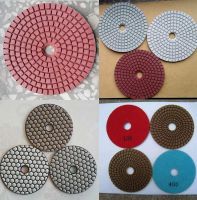 resin bonded 100mm 125mm 4&amp;quot; 5&amp;quot; 3 step diamond wet polishing pad for granite marble tile stone