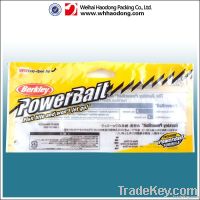 front clear window bag with zipper for fishing lure