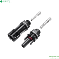 Standard Solar Panel Connector Types 1500VDC Compatible MC 4 Panel Receptacles