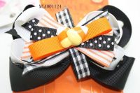 halloween day heart hair bow for girls