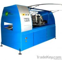 Chipless cutting machine for extruder