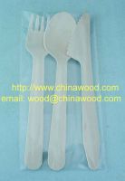 Wooden disposable cutlery (Knife, fork, spoon)