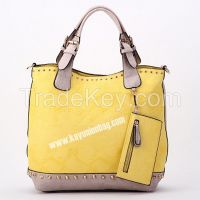 Shoulder Rivet Studded Handbag Stitching Bag