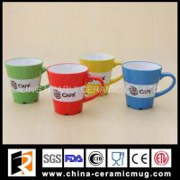 8oz glazed color coffee design ceramic promotion mug