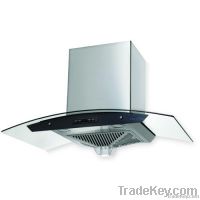 Electronic Button Arc Waveform Chimney Hood with glass