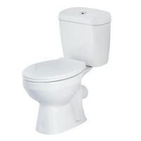 White Close Coupled Bathroom Toilet Pan Cistern And Seat WC Modern Cloakroom