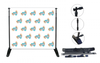 Telescopic Step & Repeat Banner Stand