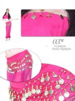 New Arrival CM103 Belly Dance Chiffon Costume top belt pant