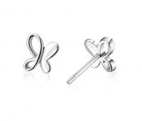 Elegant butterfly shape 925 sterling silver ear stud earrings for gift