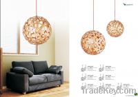 Hotel Lighting Ball Wood Pendant Lamps Made In  China